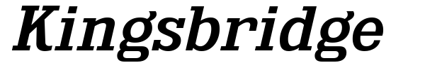 Kingsbridge font preview